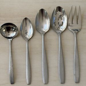 5pc NASCO Knight Serving Set Stainless Japan Glossy Textured Handle